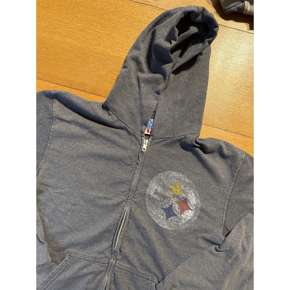 NFL‎ Football Junk Food Woman's Pittsburgh Steelers Throwback Hoodie Full Zip L